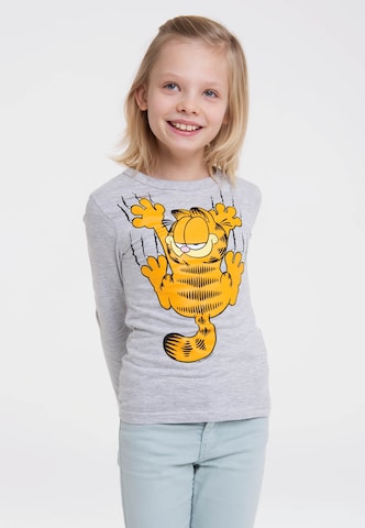 LOGOSHIRT Shirt 'Garfield' in Grijs: voorkant