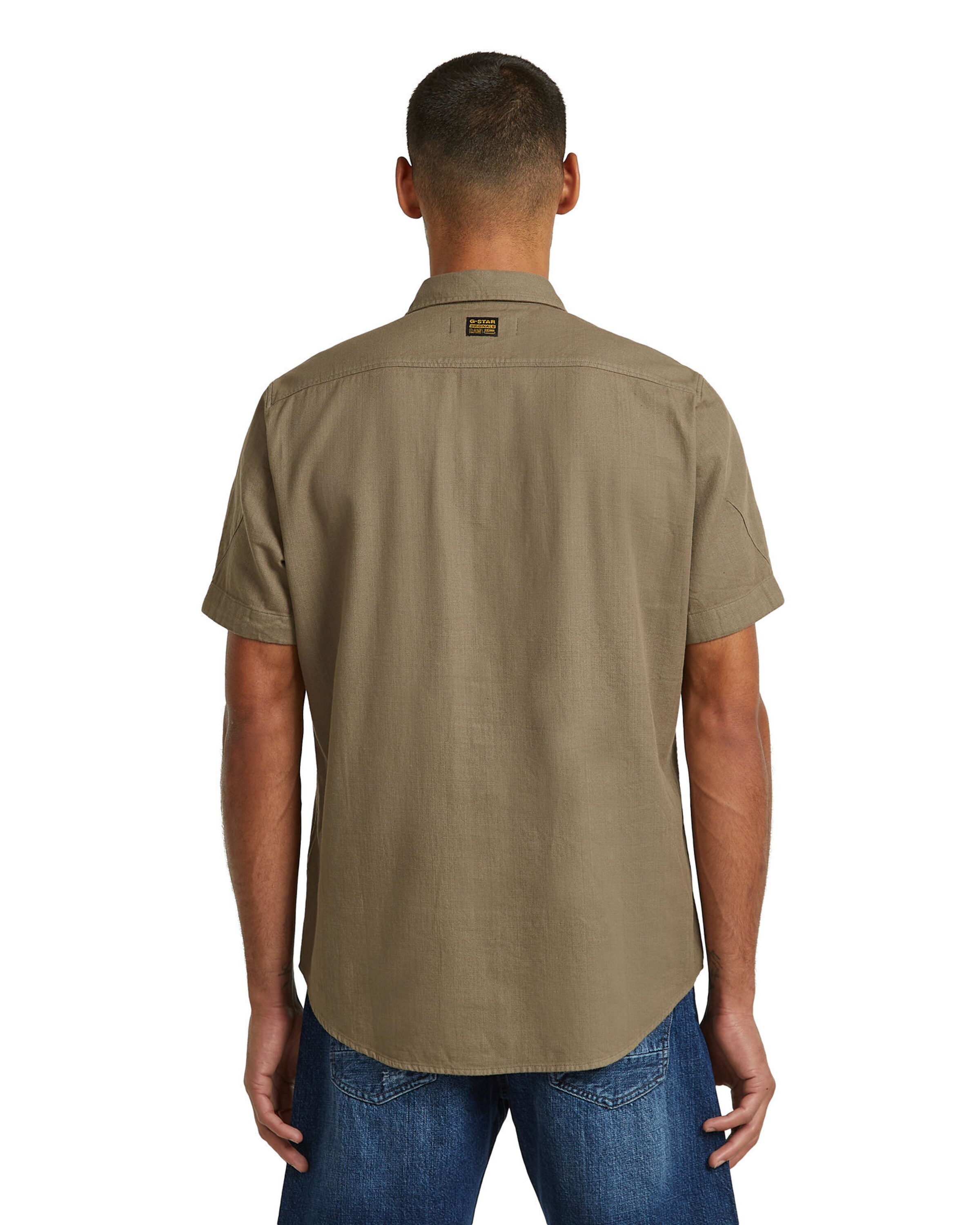 G-STAR Slim fit Overhemd 'Marine Slim Shirt ' in Bruin