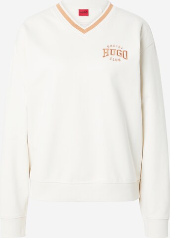 HUGO Sweatshirt 'Disunny' in White: front