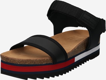 Tommy Jeans Sandals in Black: front