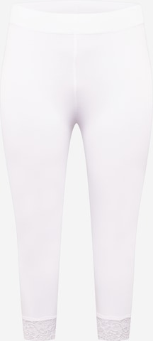 ONLY Carmakoma Skinny Leggings in White: front