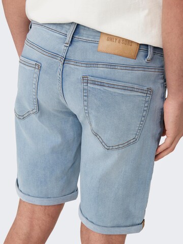 Only & Sons Regular Shorts 'Ply' in Blau