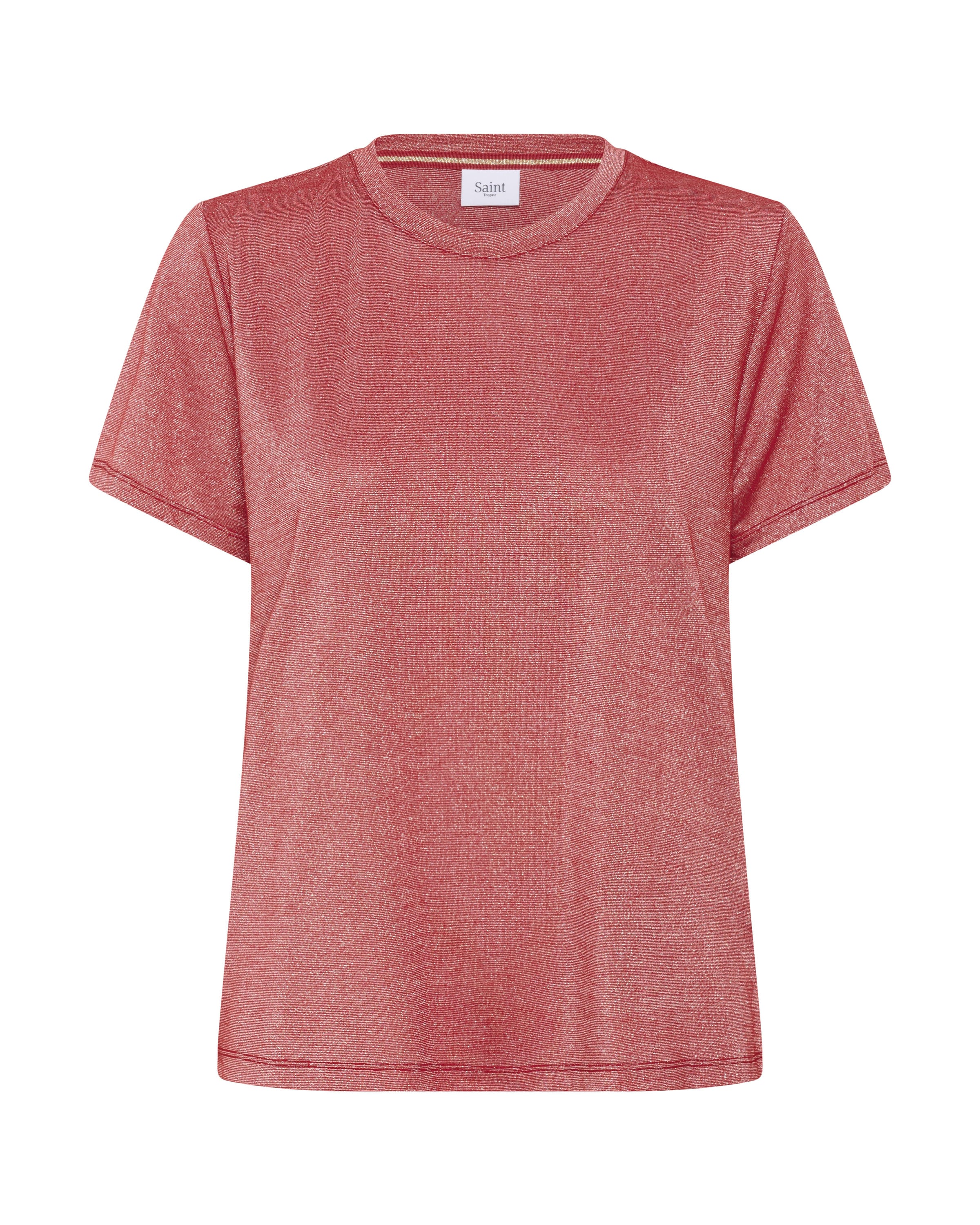 SAINT TROPEZ - Camisa 'Haga' em vermelho: frente
