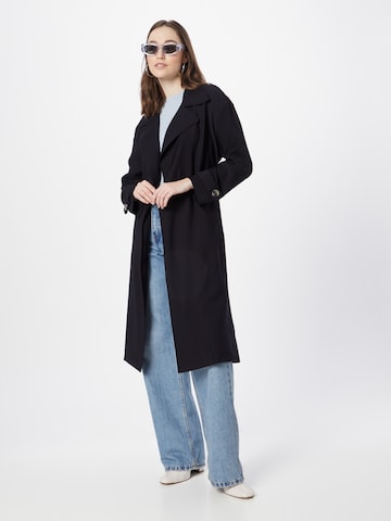 ABOUT YOU Between-Seasons Coat 'Vicky Trenchcoat' in Black