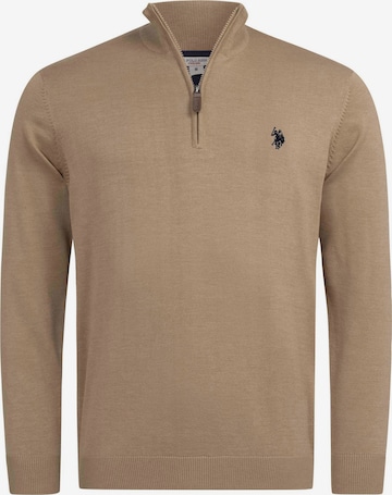 U.S. POLO ASSN. Pullover in Braun: Vorderseite