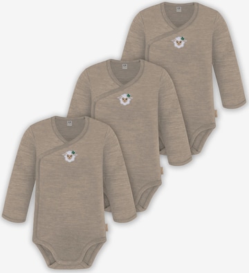 Barboteuse / body 'Kaitaia' normani en beige : devant