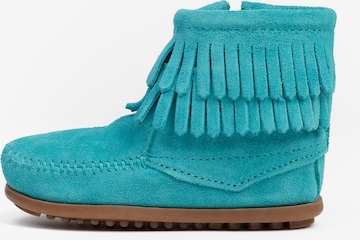 Stivale 'Double fringe' di Minnetonka in blu: frontale