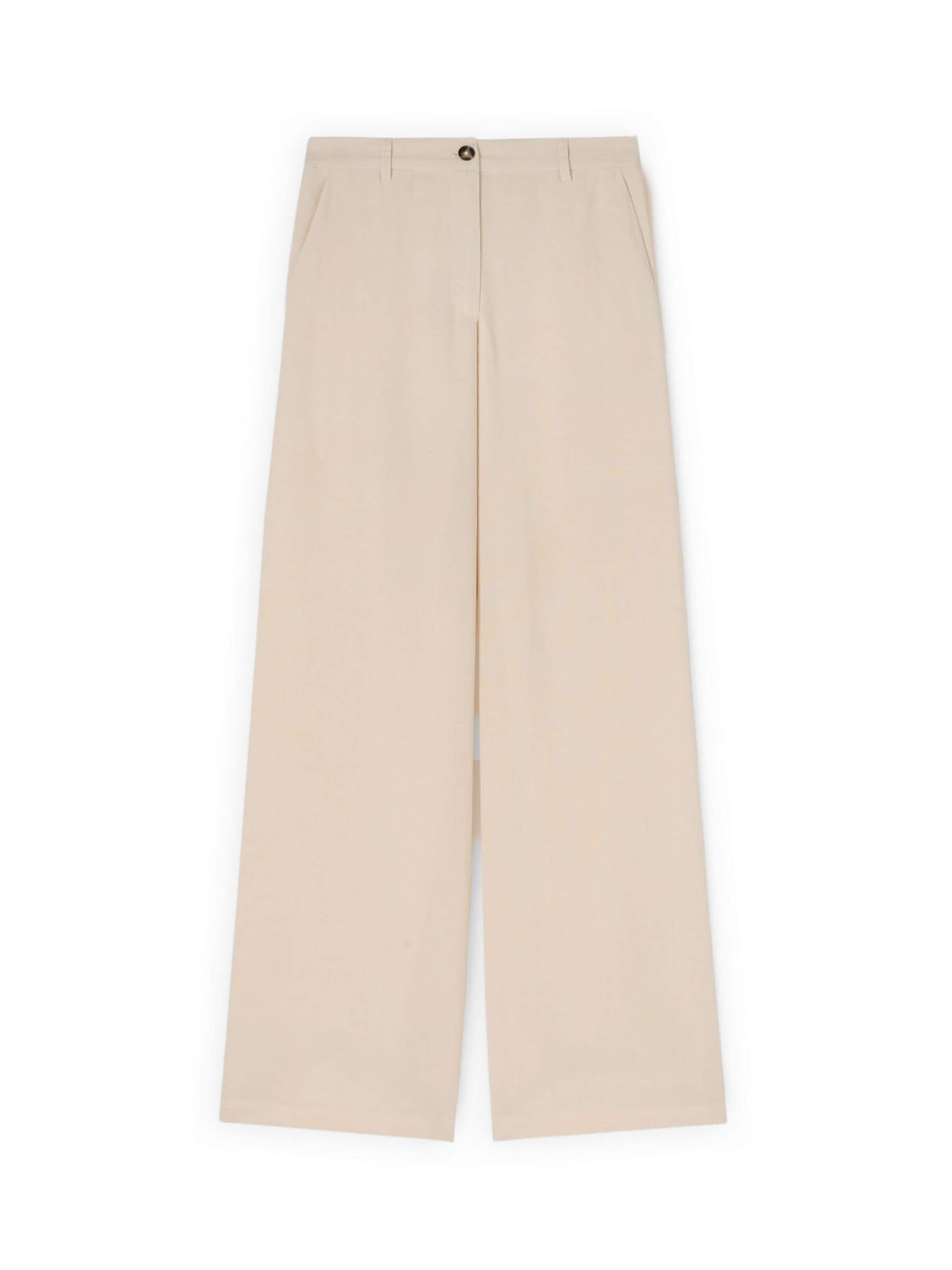 MOTIVI - Pierna ancha Pantalón en beige: frente