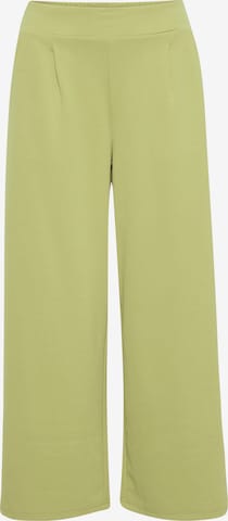 Pantaloni con pieghe 'KATE' di ICHI in giallo: frontale