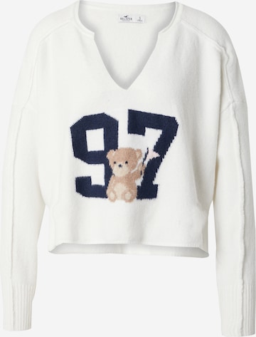 Pullover di HOLLISTER in bianco: frontale