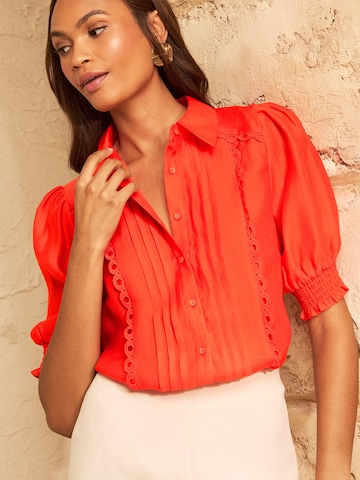 Camicia da donna di love & roses in arancione