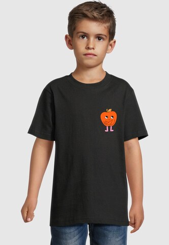 Merchcode T-Shirt 'Apple' in Schwarz: Vorderseite