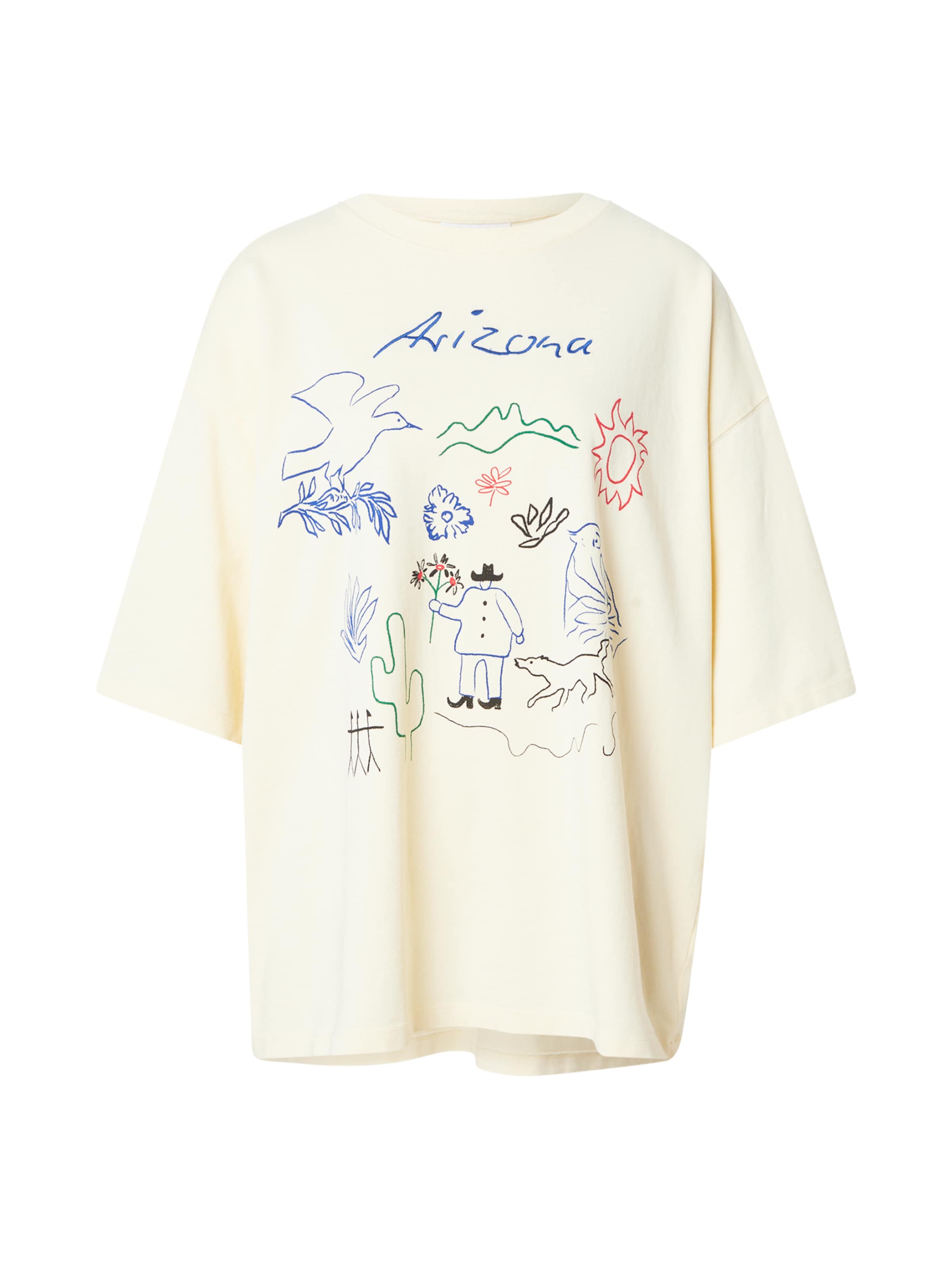 T-shirt oversize 'Arizona' TOPSHOP en jaune : devant