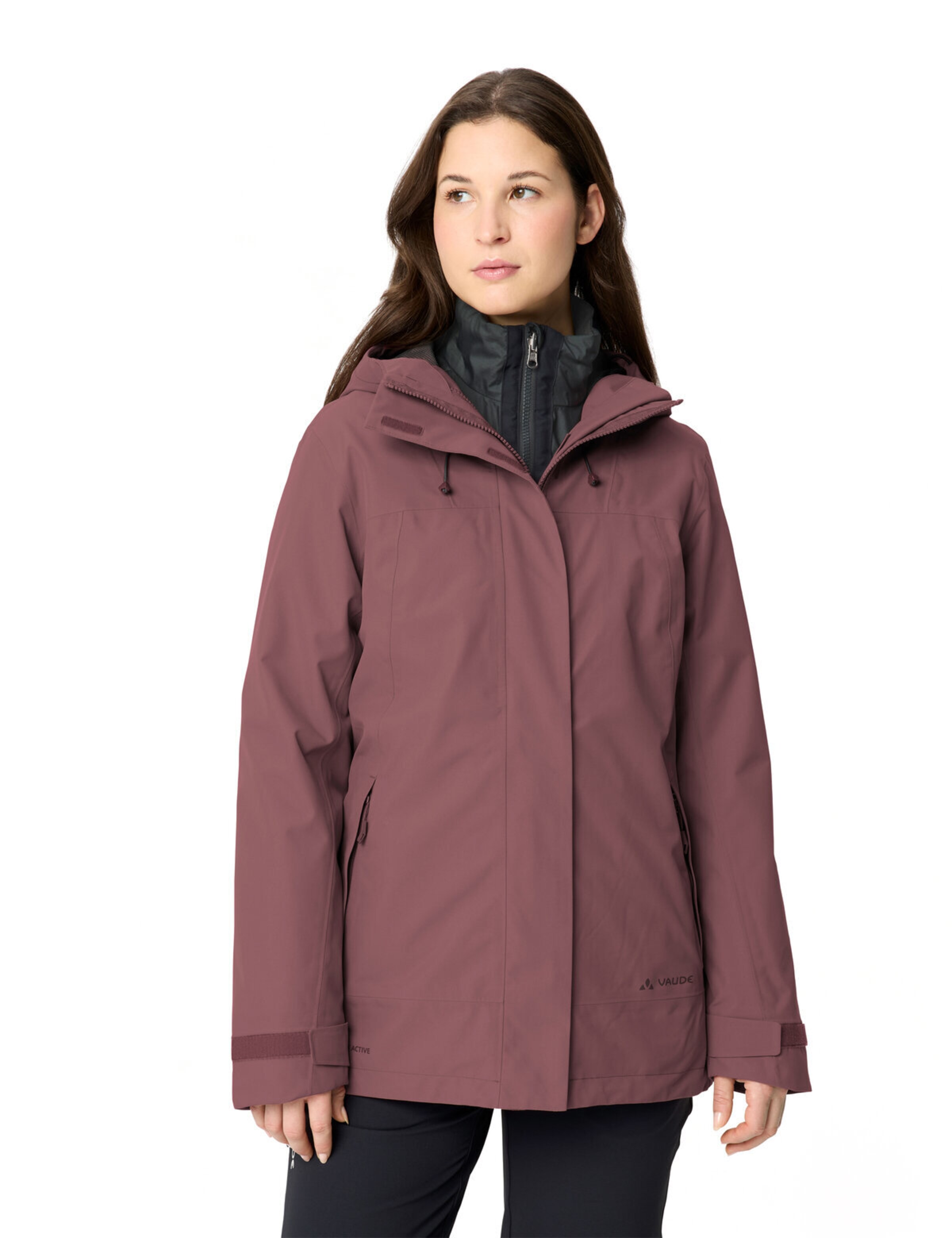 VAUDE Outdoorjacke 'Neyland' in Rot: Vorderseite