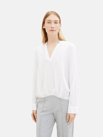 TOM TAILOR Blouse in Wit: voorkant