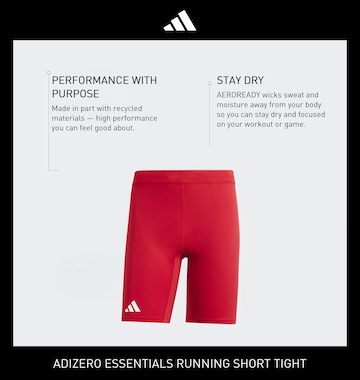 ADIDAS PERFORMANCE Skinny Workout Pants 'ADIZERO' in Red