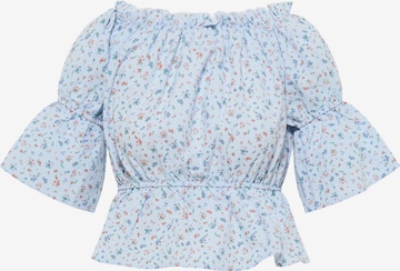 MYMO Blouse in Blauw: voorkant