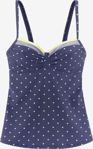 LASCANAT-shirt Tankini top - plava boja: prednji dio