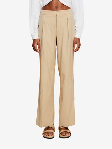 Loosefit Pantalon à plis ESPRIT en beige