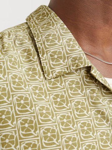 JACK & JONES Comfort Fit Hemd 'JORMarshall Islingston' in Grün