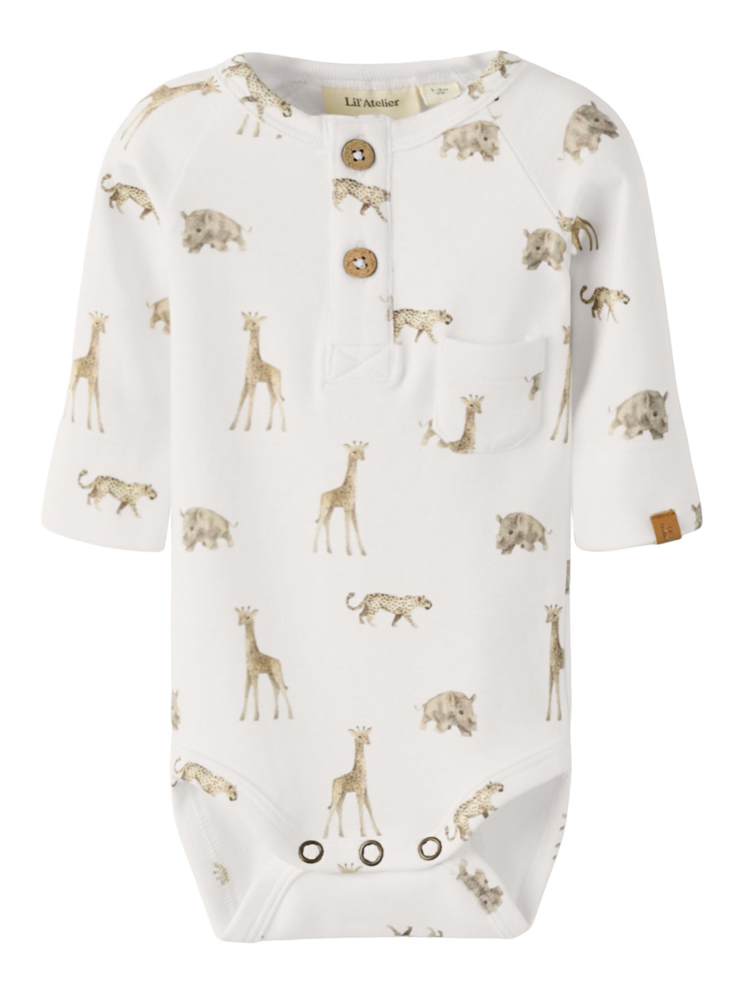 Lil'Atelier - Pijama entero/body en blanco: frente