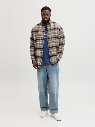 JACK & JONES Regular Fit Skjorte 'JPRBLUBARKLEY' i beige