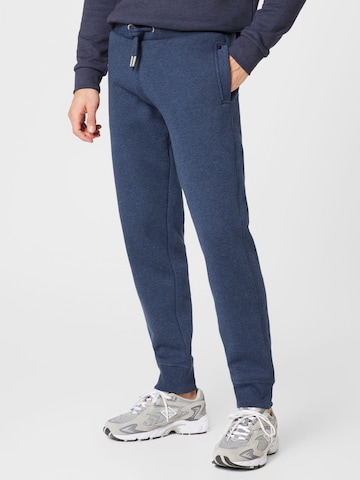 Effilé Pantalon Superdry en bleu : devant