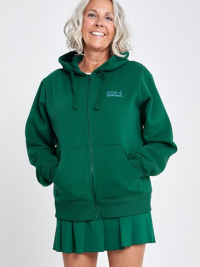 SPORTKIND Sportjacke 'Kapuzenjacke mit Reißverschluss unisex'‌‌‌‌‌ in dunkelgrün, Produktansicht