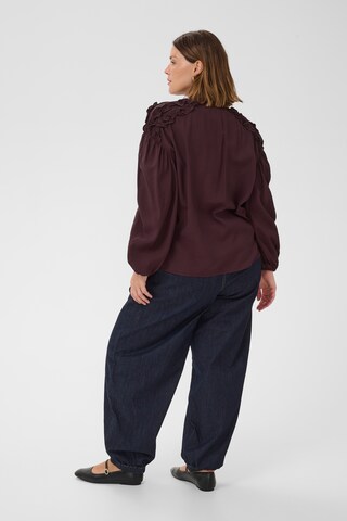 KAFFE CURVE Blouse 'Nicola' in Brown