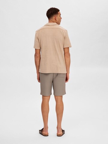 SELECTED HOMME Regular Fit Hemd in Beige