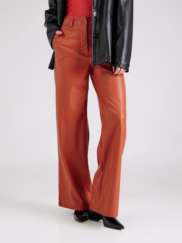 TOPSHOP - Pierna ancha Pantalón en rojo: frente