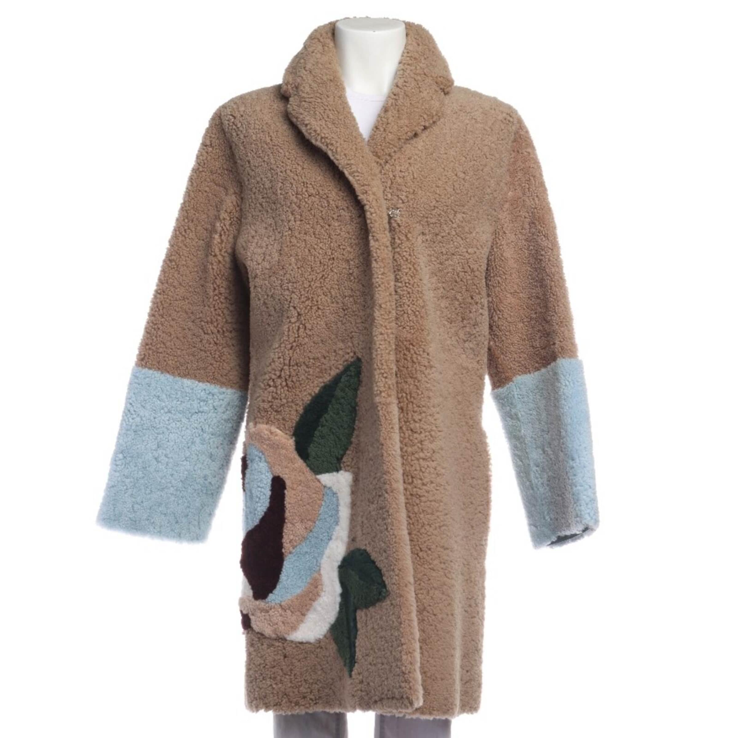 Sandro Lederjacke / Ledermantel S in Blau: Vorderseite