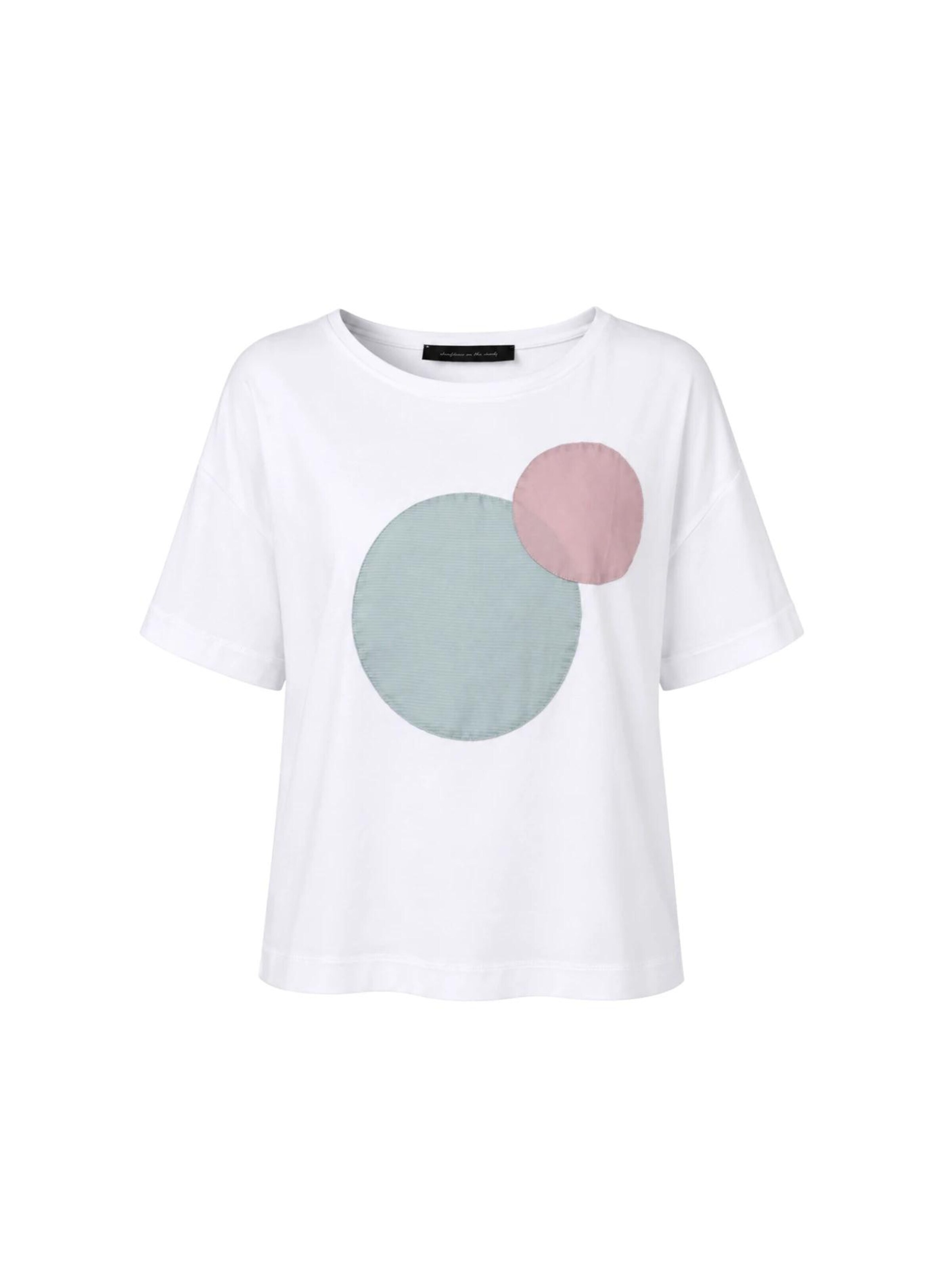 T-shirt 'Sara Duo-Mint Shirt' Christine on the clouds en blanc : devant