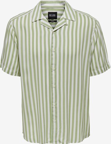 Only & Sons Comfort fit Overhemd 'Wayne' in Groen: voorkant