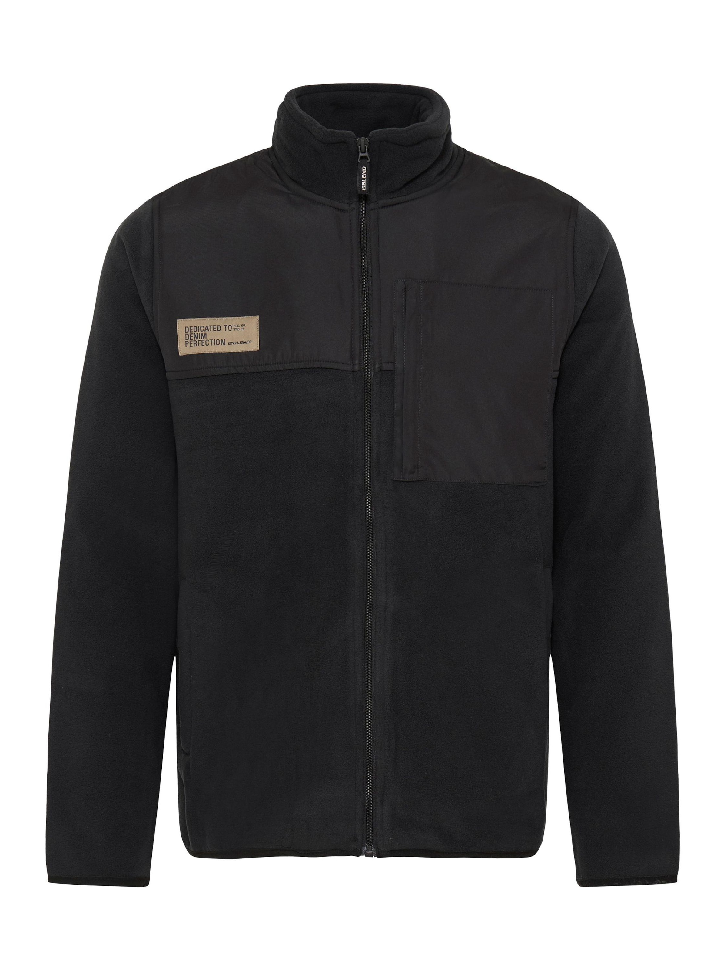 BLEND - Chaqueta polar ' Mas ' en negro: frente