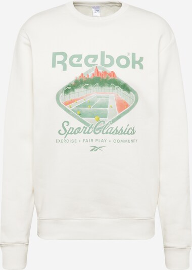 Reebok Sweater majica 'Classic Court Sport' u sivkasto zelena / žad / svijetlocrvena / prljavo bijela, Pregled proizvoda