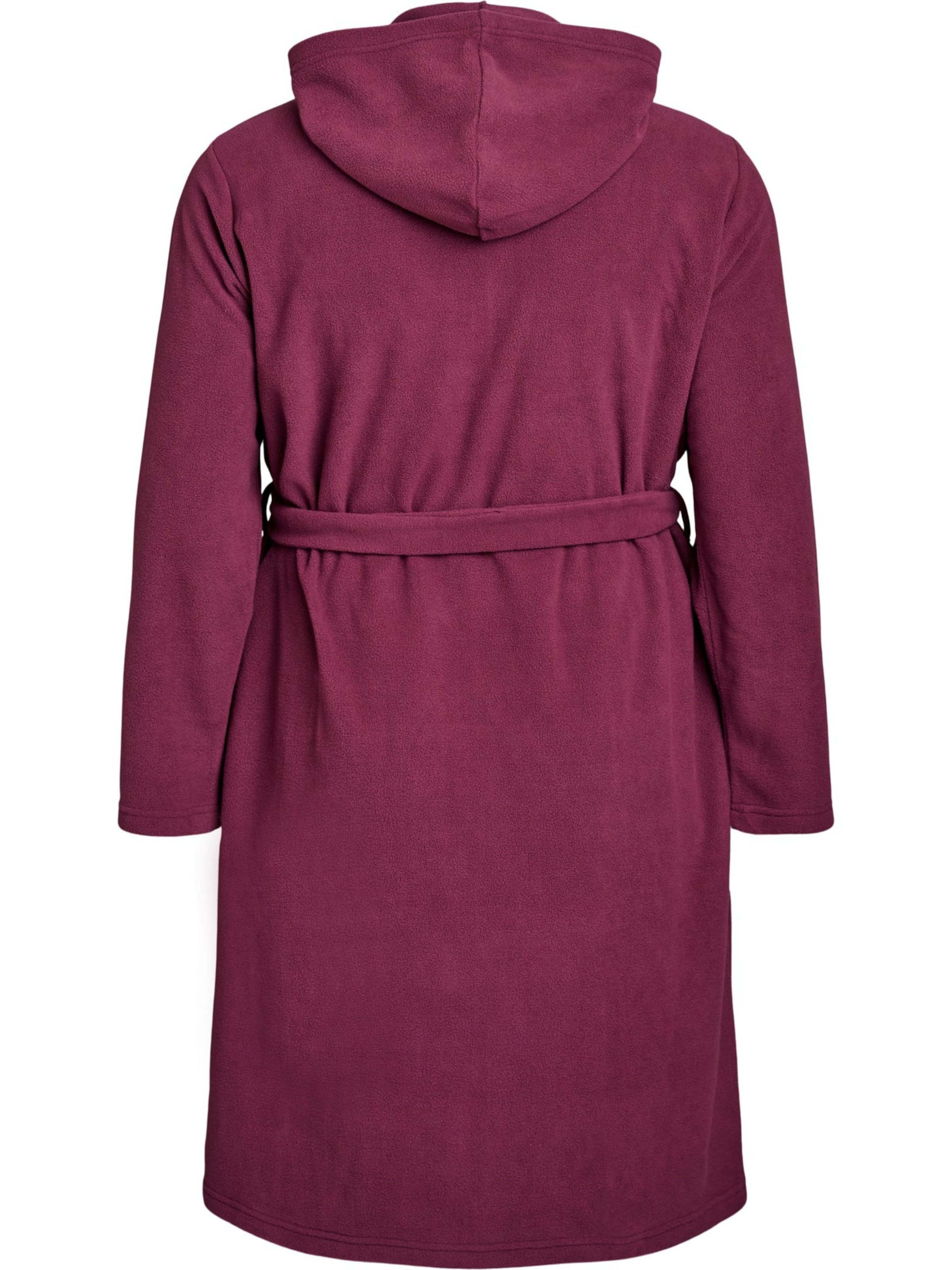 Zizzi Банный халат длинный 'Lise' в Лиловый