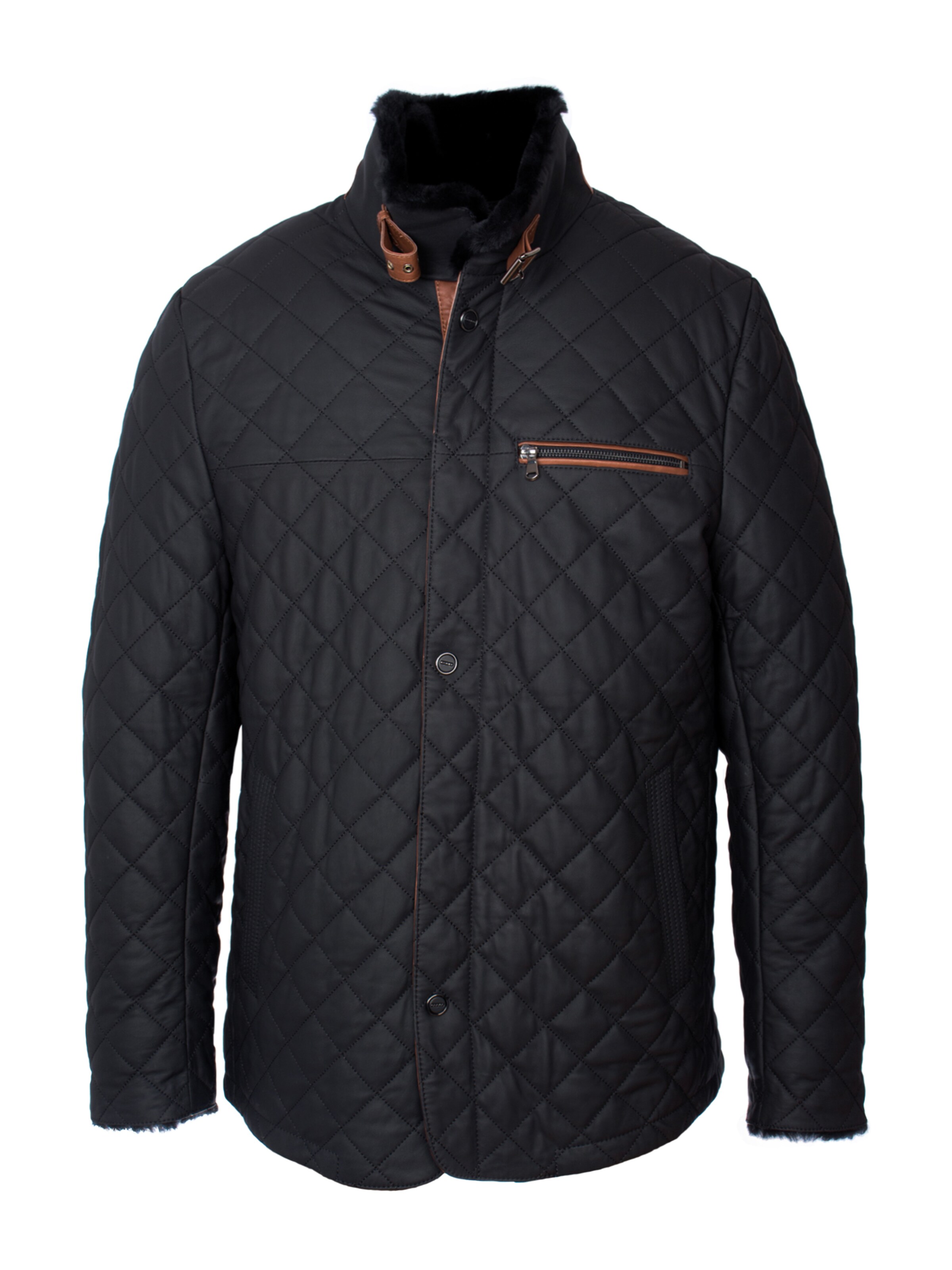 LOLUS Tussenjas &#x27;Leno&#x27; in Zwart: voorkant