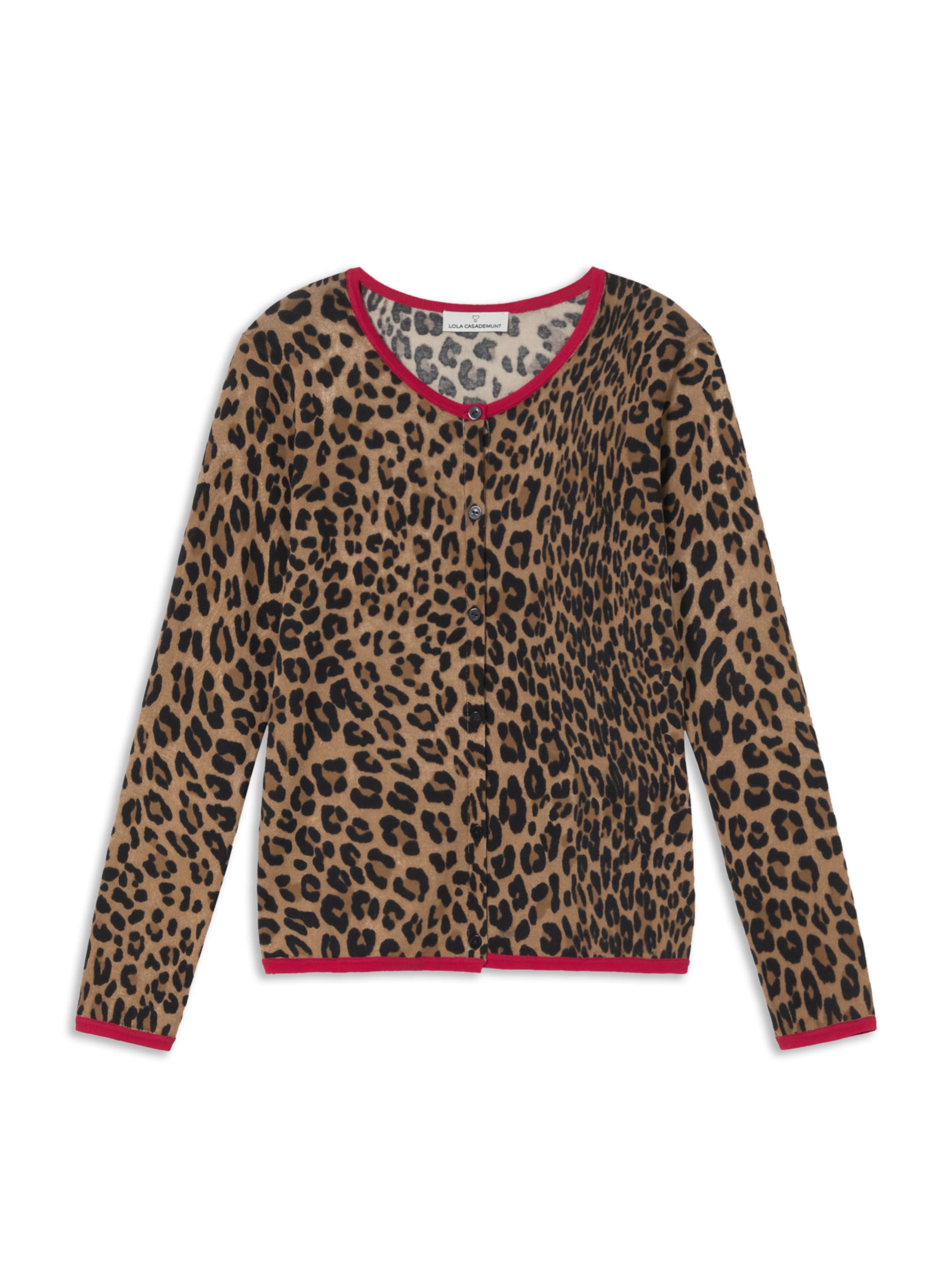 Lola Casademunt Strickjacke in umbra / brokat / bordeaux / schwarz, Produktansicht