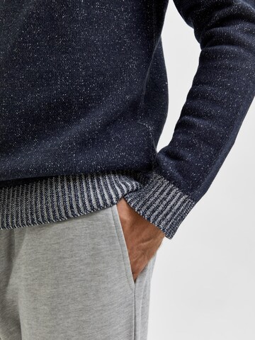 SELECTED HOMME Pullover 'Marled' in Blau
