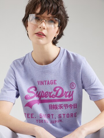 Superdry Тениска 'HERITAGE' в лилав