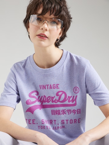 Superdry T-Shirt 'HERITAGE' in Lila