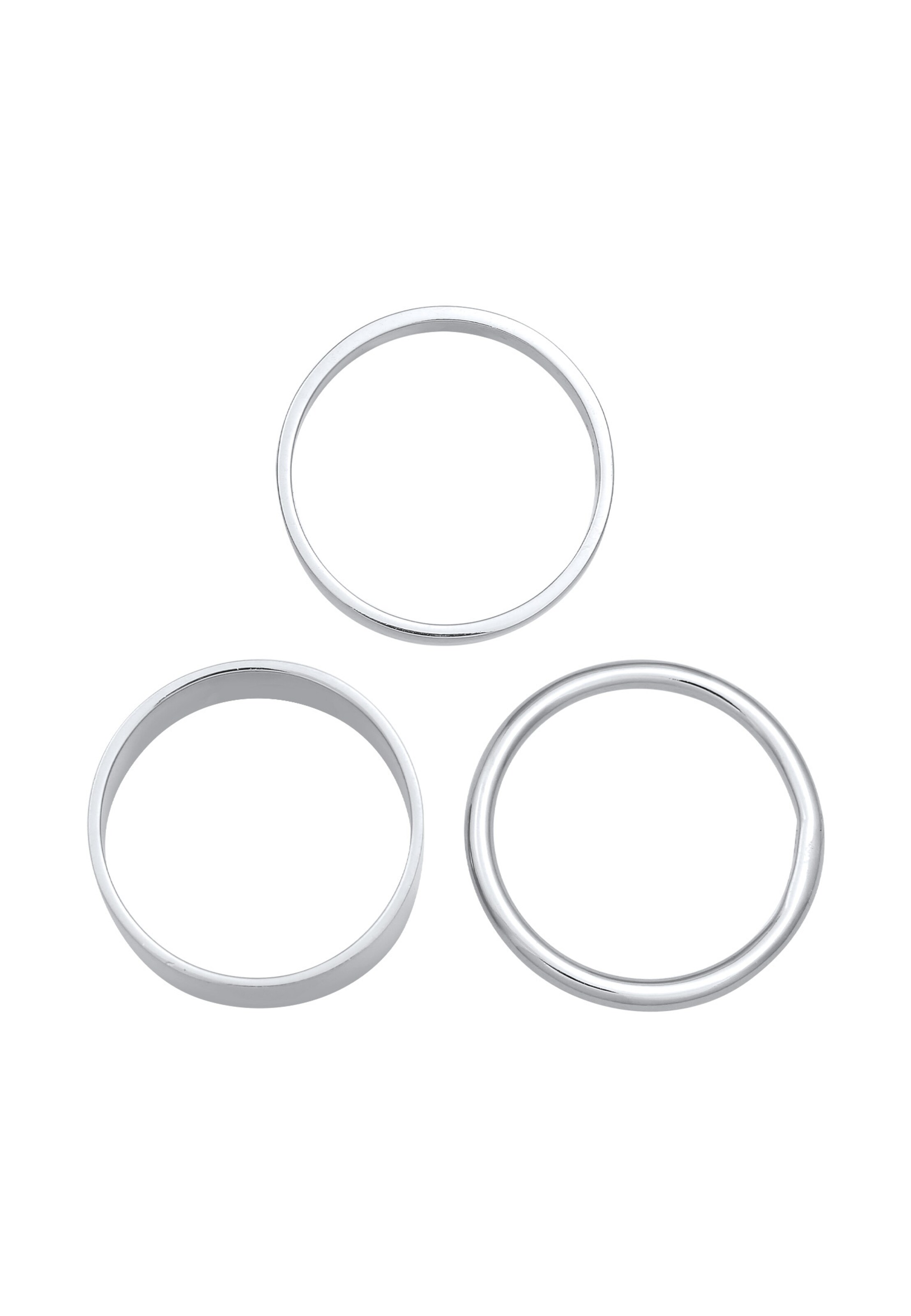 ELLI Ring Wide Ring 'Ring Set' in Silber