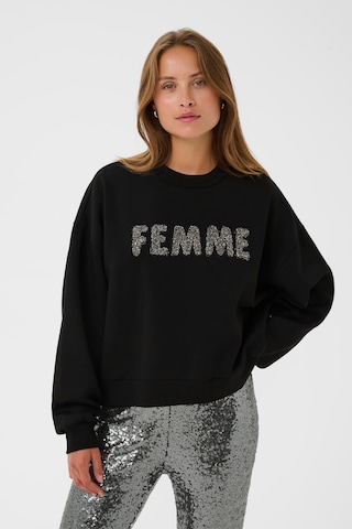 Kaffe Sweatshirt 'Alise ' in Zwart: voorkant