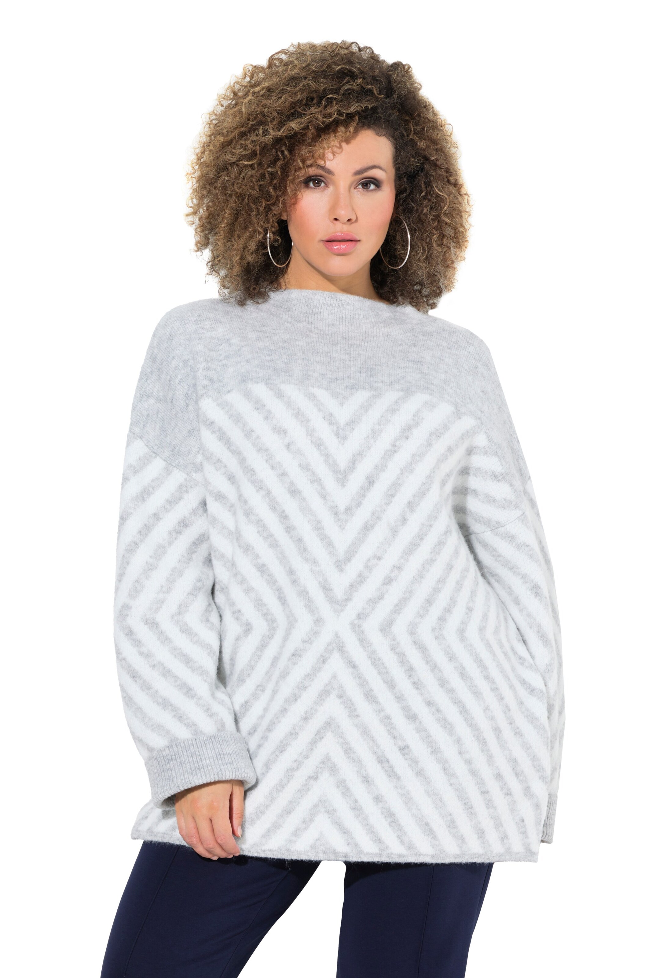 Ulla Popken Pullover in Grau: Vorderseite