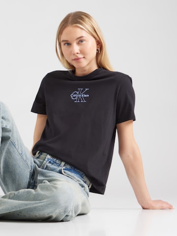 Calvin Klein JeansMajica - crna boja: prednji dio
