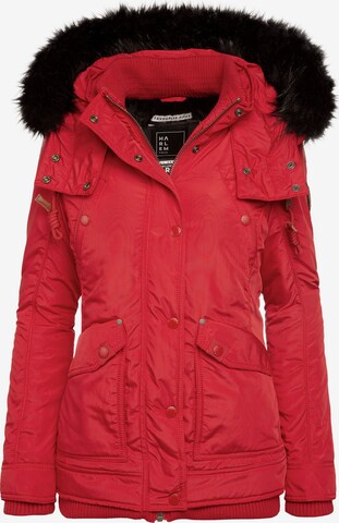 Harlem Soul Winter Jacket 'Nao-Mi' in Red: front