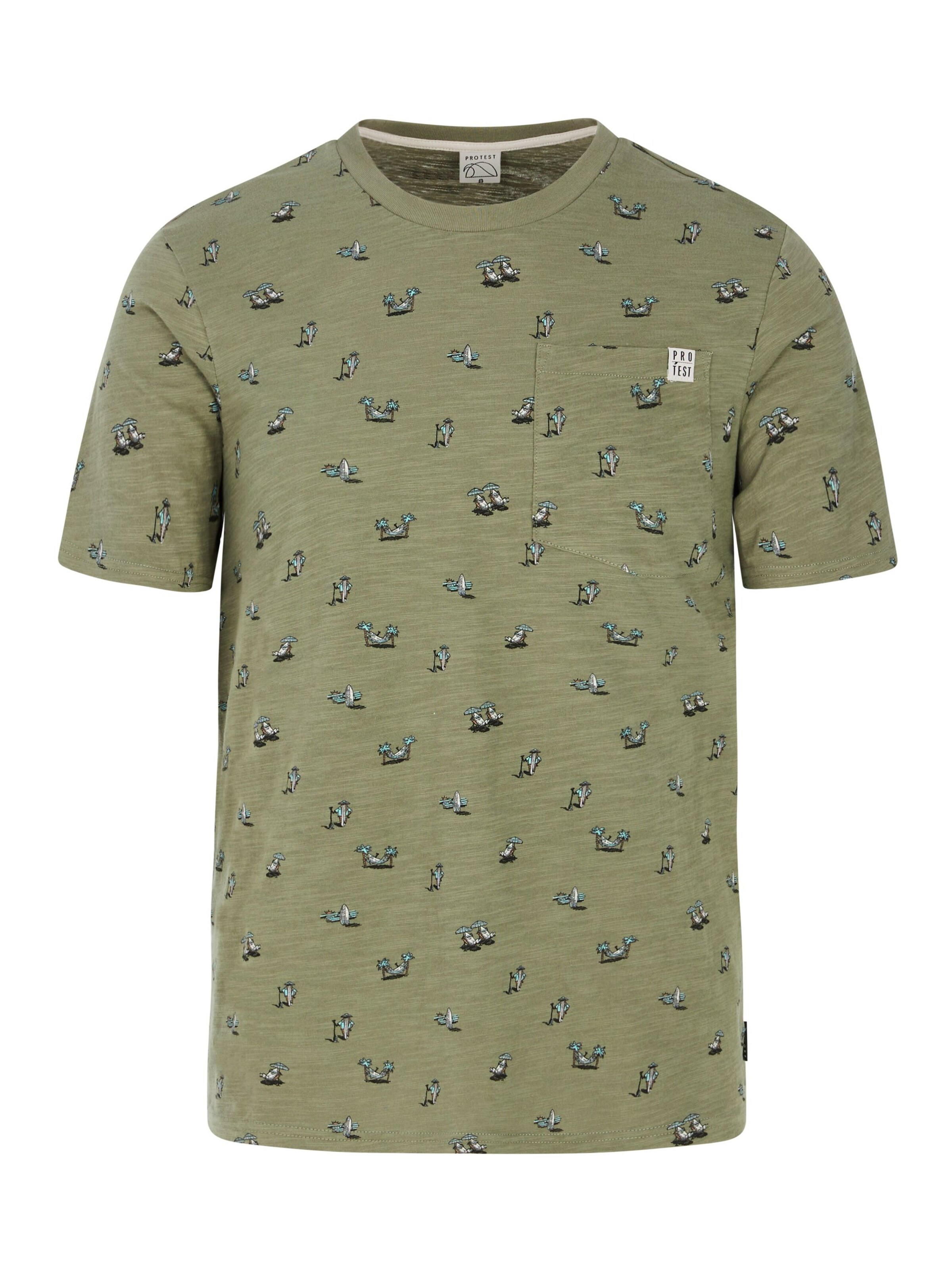 PROTEST Shirt 'PRTElston' in Green: front