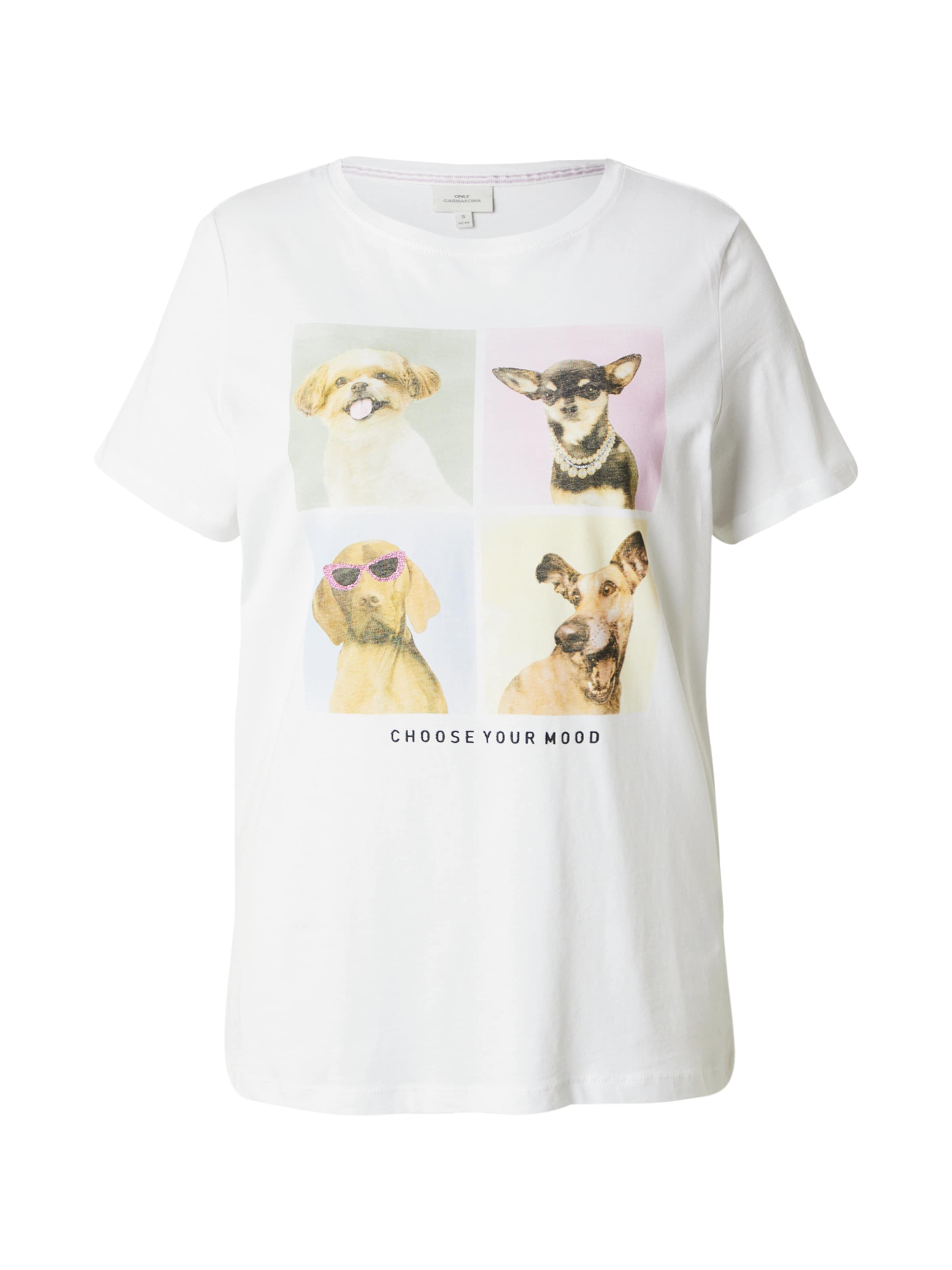 ONLY Carmakoma Μπλουζάκι 'CARWINCE' σε λευκό: μπροστά