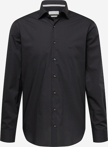 Michael Kors Regular Fit Businesskjorte i svart: forside